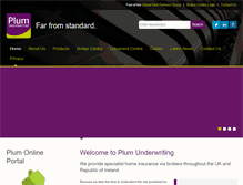 Tablet Screenshot of plum-underwriting.com